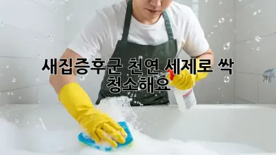 새집증후군, 천연 세제로 싹~ 청소해요!