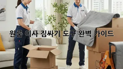 원룸 이사, 짐싸기 도구 완벽 가이드!